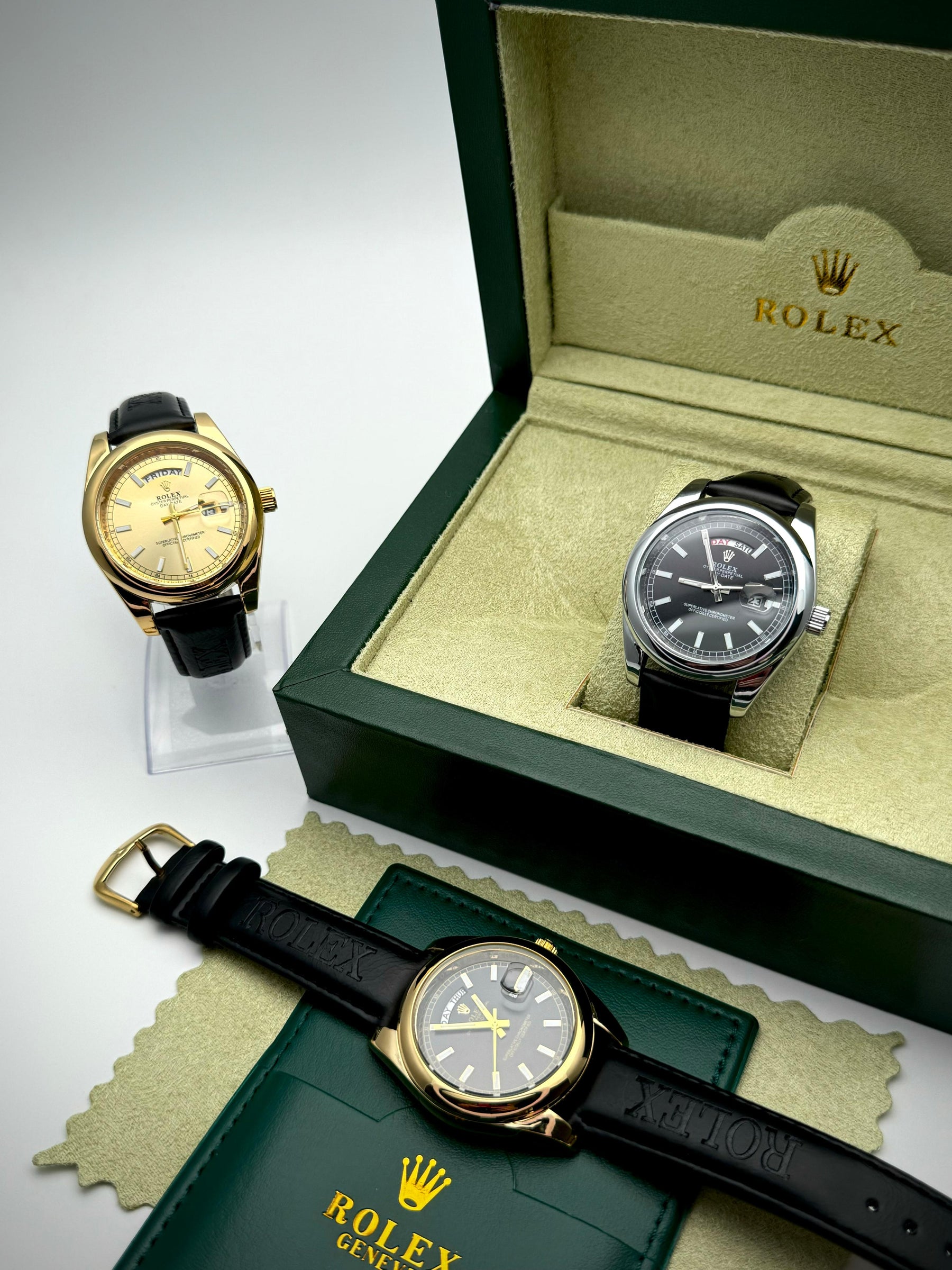 RELOJ ROLEX DATE JUST CUERO DOBLE CALEND