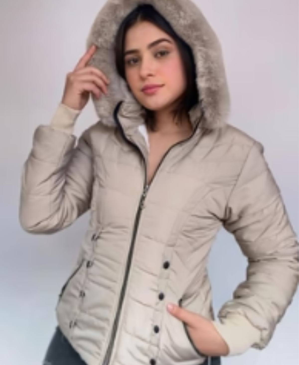 Chaqueta ovejera capota peluche N99A