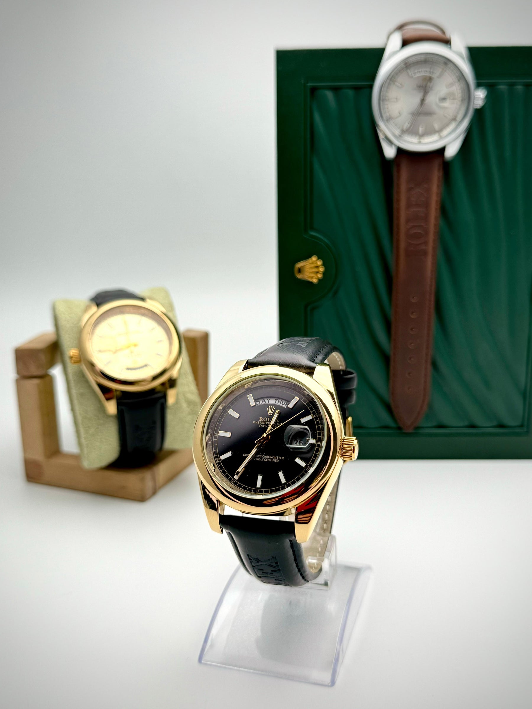 RELOJ ROLEX DATE JUST CUERO DOBLE CALEND