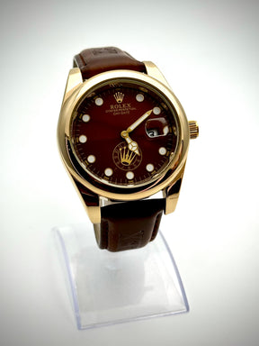 RELOJ ROLEX CUERO R2 + ESTUCHE