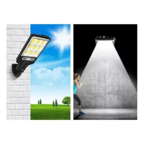 Lampara Reflector Led Con Panel Solar Exterior 30w